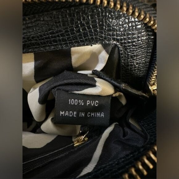 KORTO Momolu Designer Textured Faux Leather Ruffle Zebra Satin Lined Clutch Bag - Picture 12 of 15